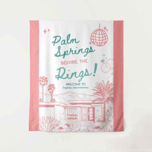 Palm Springs voor de ringen Wandkleed (Voorkant)