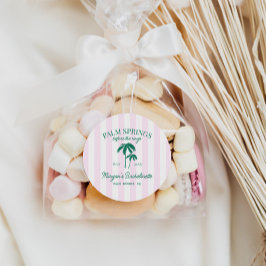 Palm Springs vrijgezellenfeest Ronde Sticker