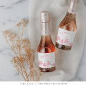 Palm Springs vrijgezellenfeest Tropisch Roze Sparkling Wijnetiket