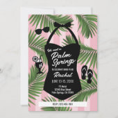 Palm Springs Vrijgezellenfeest Zwembad Uitnodigen  Kaart (Voorkant)