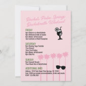 Palm Springs Vrijgezellenfeest Zwembad Uitnodigen  Kaart (Achterkant)