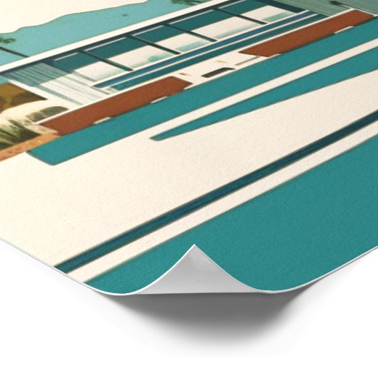  Palm Springs Waterverf Home Poster (Hoek)