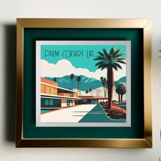  Palm Springs Waterverf Hotel Poster