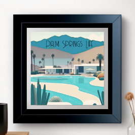Palm Springs Waterverf Poster