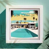 Palm Springs Waterverf zwembad Poster