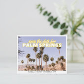 Palm Springs Wedding Save the Date Briefkaart (Staand voorkant)
