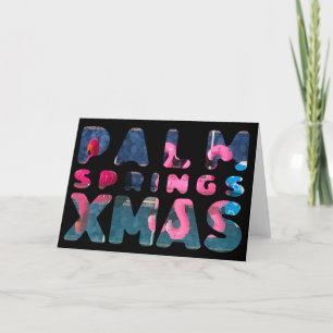 Palm Springs Xmas Flamingo Card Feestdagen Kaart