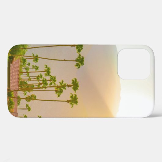 Palm Springs-zonsonderdag met bergen en palm tr Case-Mate iPhone Case (Achterkant (horizontaal))
