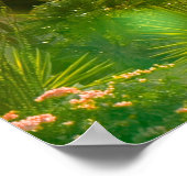 Palm Springs-zonsonderdag met bergen en palm tr Poster (Hoek)