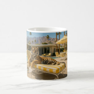 Palm Springs Zwembad Tijger Koffiemok