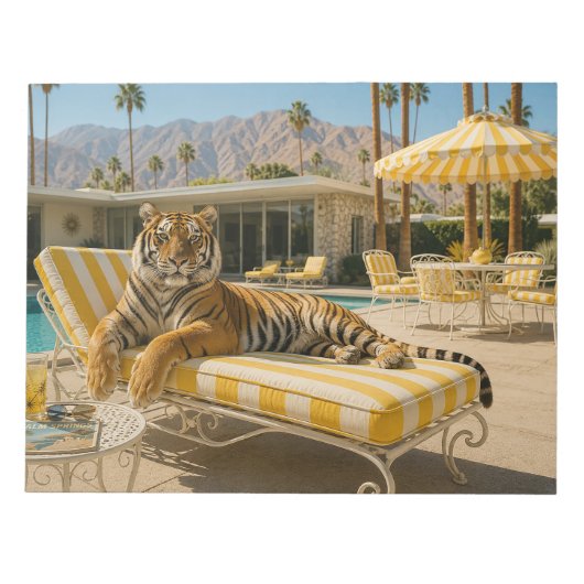 Palm Springs zwembad Tijger Notitieblok (Voorkant)