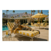 Palm Springs zwembad Tijger Perfect Poster (Voorkant)