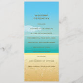 Palm & Starfish strand huwelijksceremonie programm Programmakaart (Achterkant)