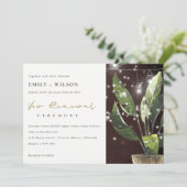 PALM STERRENNACHT MASON JAR VOW RENEWAL INVITE BEDANKKAART (Staand voorkant)
