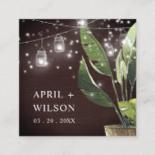PALM STERRENNACHT MASON JAR WEDDING FAVOR LABELS (Voorkant)