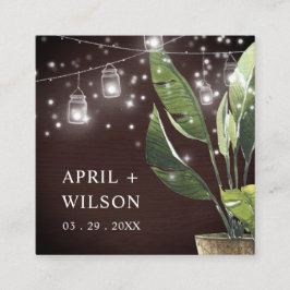 PALM STERRENNACHT MASON JAR WEDDING FAVOR LABELS