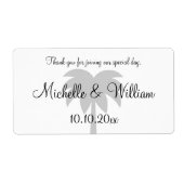 Palm strand bestemming bruiloft water fles labels (Voorkant)