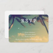 Palm strand bruiloft RSVP reactie kaarten voor ant (Voorkant / Achterkant)