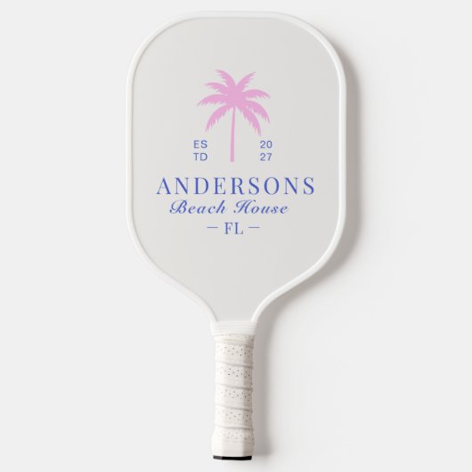 Palm | strandhuis | Sociale club esthetische, Pickleball Paddle (Achterkant)
