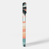 Palm Stripes – Tropical Calm Beach Phone Case (Achterkant / Rechts)