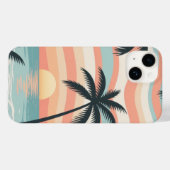 Palm Stripes – Tropical Calm Beach Phone Case (Achterkant (horizontaal))