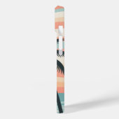 Palm Stripes – Tropical Calm Beach Phone Case (Achterkant / Links)