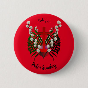 Palm Sunday A Christelijke Heilige Dag 6 cm Rondba Ronde Button 5,7 Cm