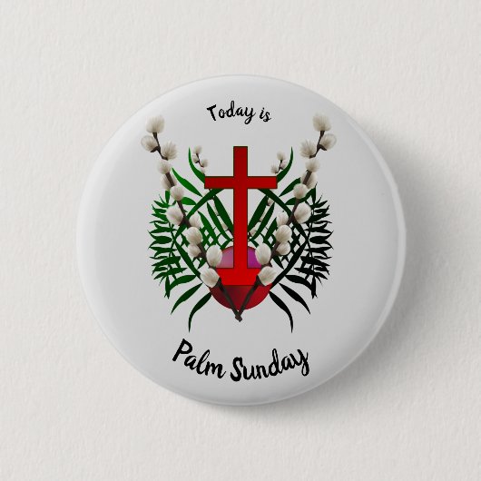 Palm Sunday A Christelijke Heilige Dag Ronde Button 5,7 Cm (Voorkant)