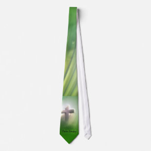 Palm Sunday Cross op Emerald Green Stropdas