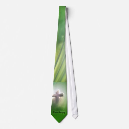 Palm Sunday Cross op Emerald Green Stropdas (Voorkant)
