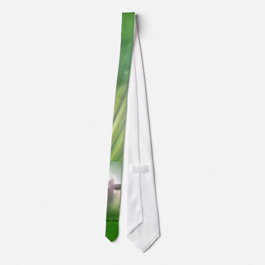 Palm Sunday Cross op Emerald Green Stropdas (Achterkant)