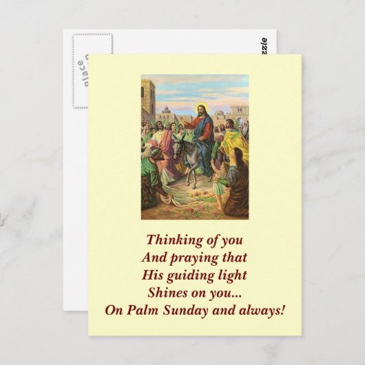 Palm Sunday Heiliwish Briefkaart (Voorkant / Achterkant)