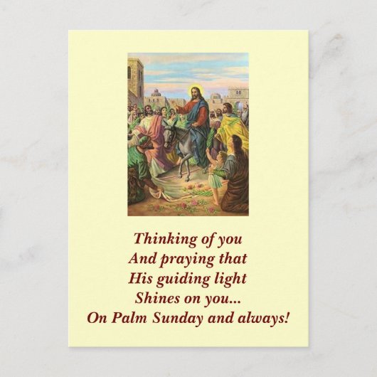Palm Sunday Heiliwish Briefkaart (Voorkant)