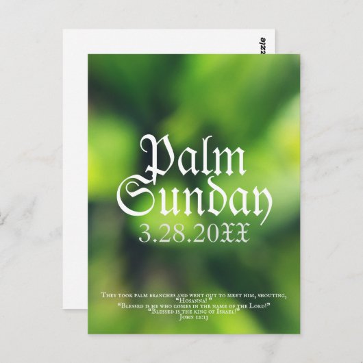 Palm Sunday in Green Briefkaart (Voorkant / Achterkant)