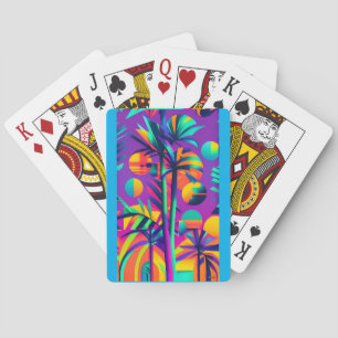 Palm Sunday Ken Gage Tropische Retrowave Pokerkaarten