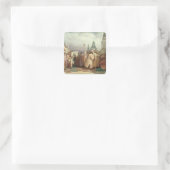 Palm Sunday Procession Vierkante Sticker (Tas)