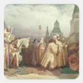 Palm Sunday Procession Vierkante Sticker (Voorkant)