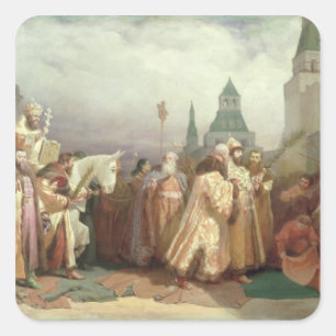 Palm Sunday Procession Vierkante Sticker