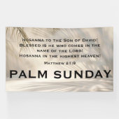 Palm Sunday Scripture with Soft Palm Shadows Spandoek (Horizontaal)