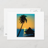 Palm Sunset Briefkaart (Voorkant / Achterkant)