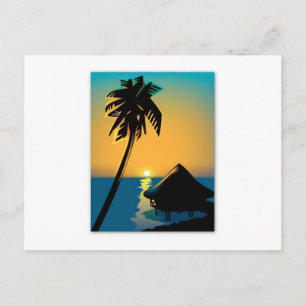 Palm Sunset Briefkaart