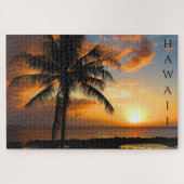 palm sunset jigsaw puzzel (Horizontaal)