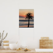 Palm Sunset Poster (Keuken)