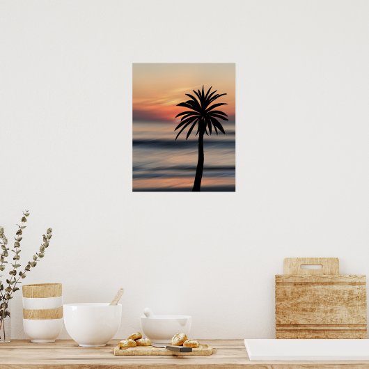 Palm Sunset Poster (Keuken)