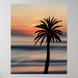 Palm Sunset Poster