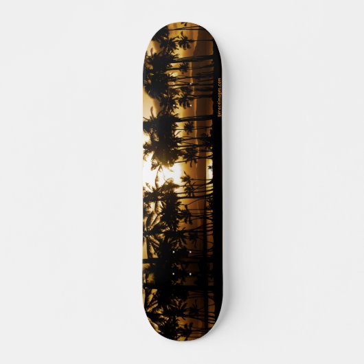 Palm Sunset Skateboard (Voorkant)