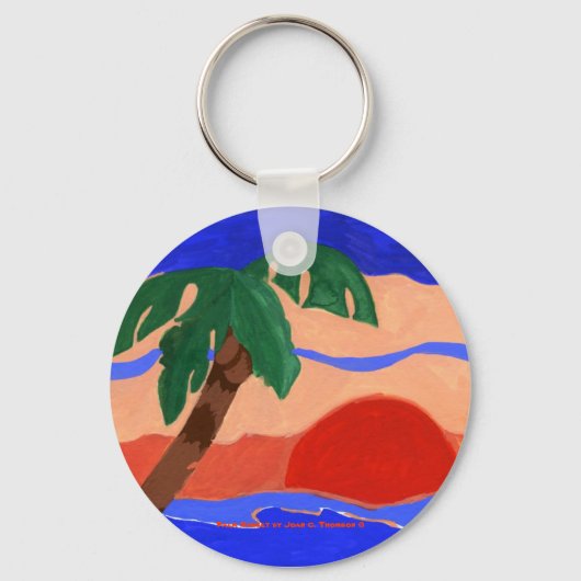 Palm Sunset Sleutelhanger (Voorkant)