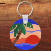 Palm Sunset Sleutelhanger (Voorkant)