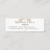 Palm Terracotta Tropical Elegant Mini Visitekaartje (Achterkant)