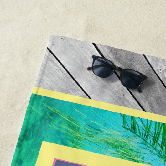 Palm Tredes Dekborden Beach Towel Strandlaken (In situ)